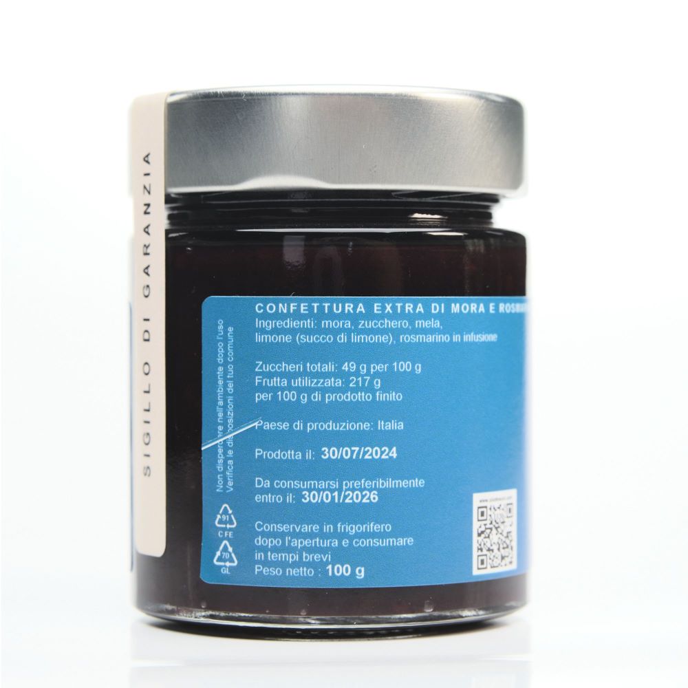 Confettura Marmellata Di Mora e Rosmarino